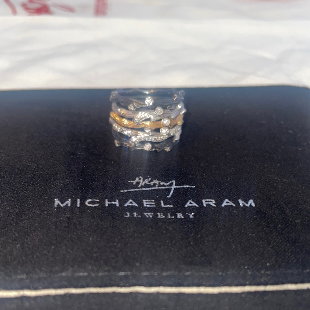 Michael Aram Gold And Black Statement Ring 900$